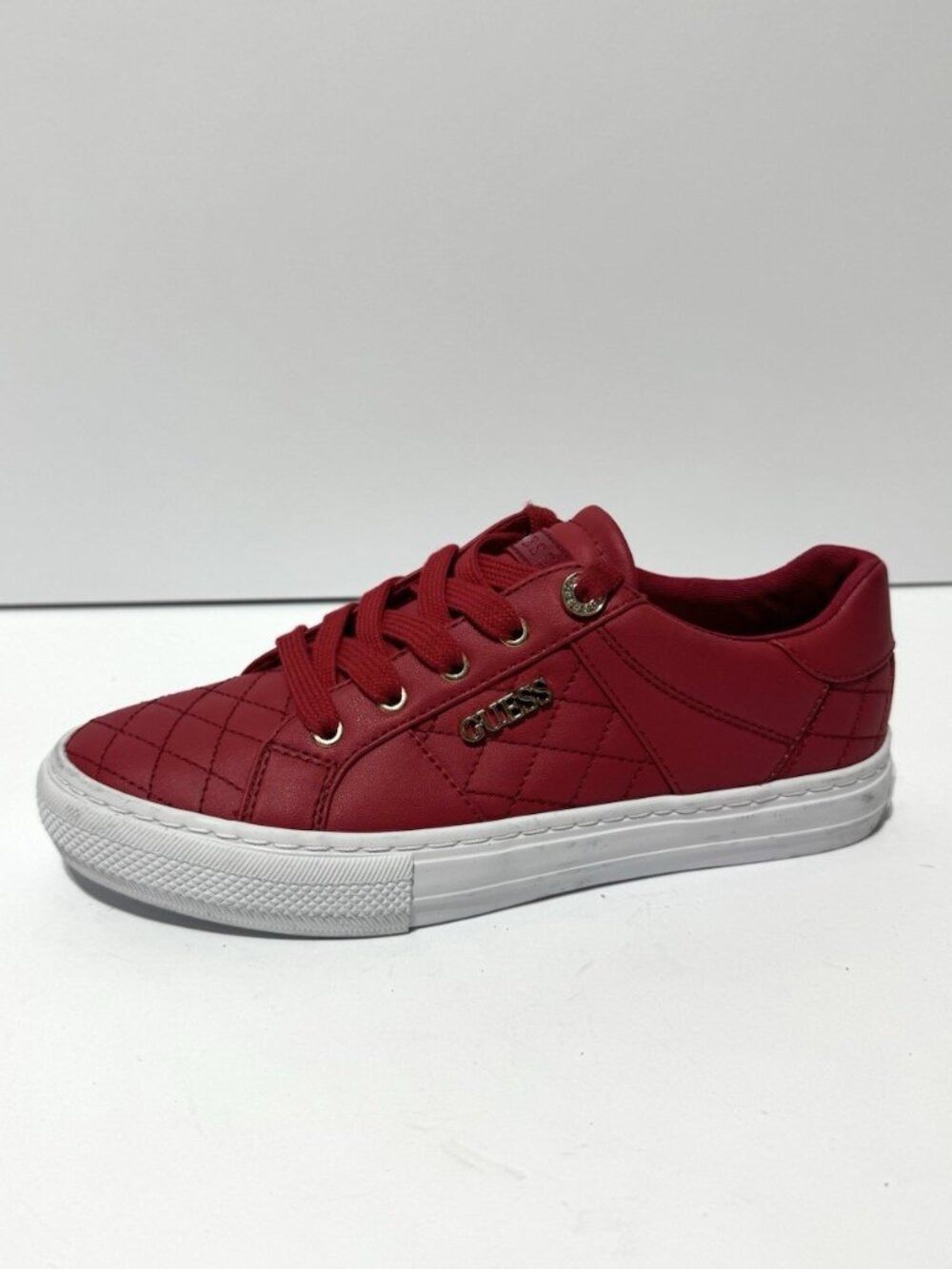 Guess Women's Love Red Lace-Up Sneakers, Size 7 M